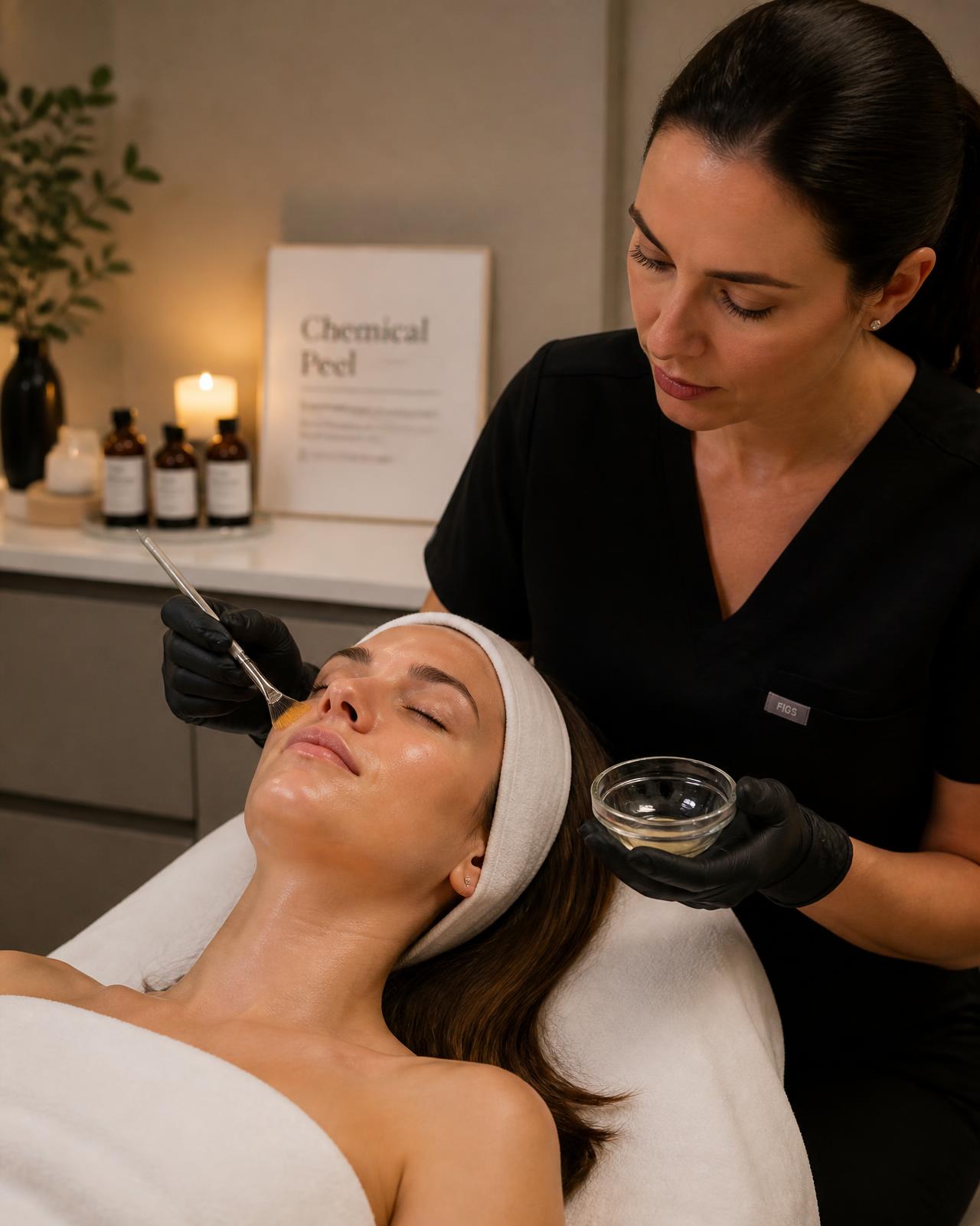 Client receiving a personalised pigmentation treatment